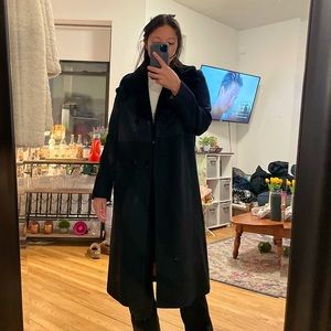 Topshop navy blue/black coat